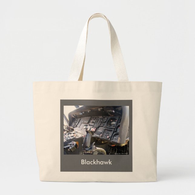 Blackhawk Cockpit, Blackhawk Large Tote Bag (Front)