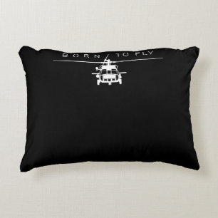 Blackhawk Military Aviation Helicopter Pilot Gift Accent Pillow
