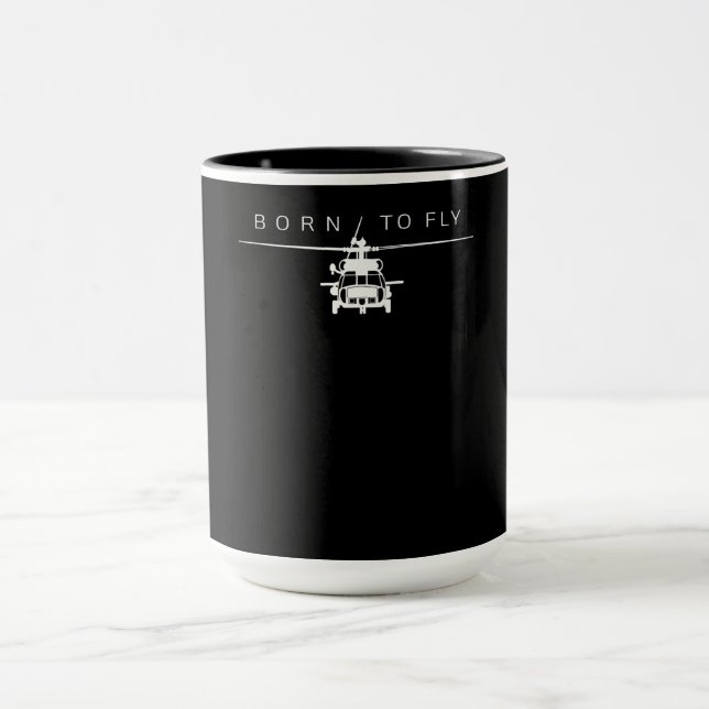 Blackhawk Military Aviation Helicopter Pilot Gift Mug (Center)