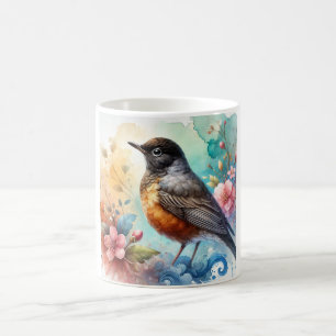 Blackheaded Nightingale Thrush 170724AREF128 - Wat Coffee Mug