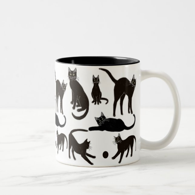Blackie la tasse de chat noir (Droit)