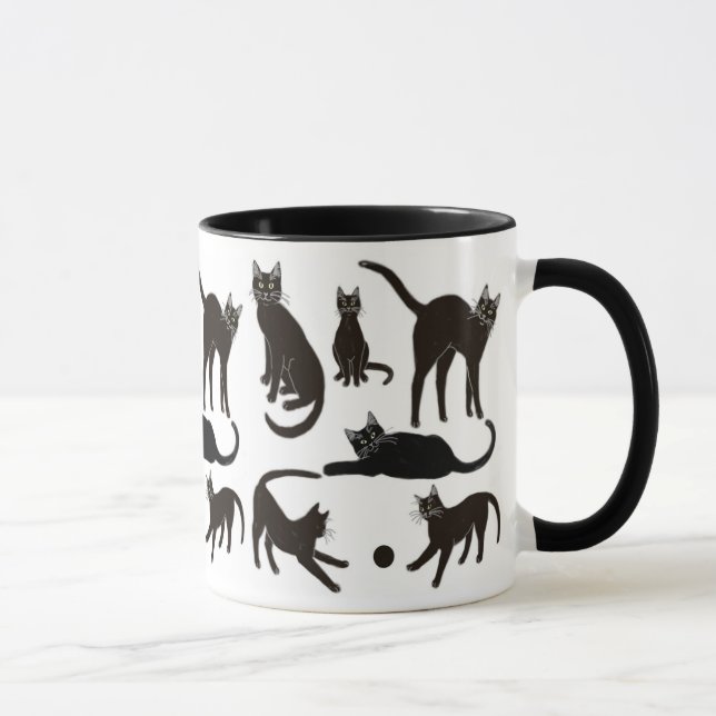 Blackie la tasse de sonnerie de chat noir (Droite)
