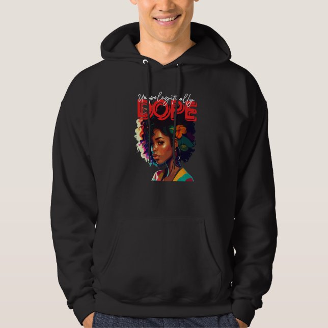 Blackity Black Every Month Black History African A Hoodie (Front)