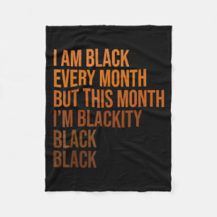 Blackity Black Every Month Black History Bhm Afric Fleece Blanket