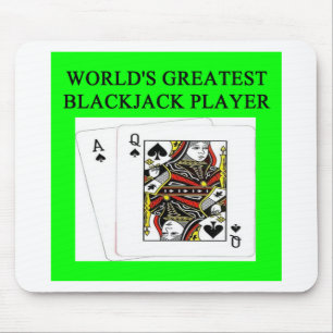 BLACKJACK 21 game player Mouse Pad
