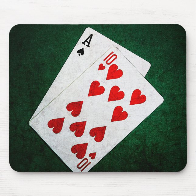 Blackjack 21 point - Ace, Ten Mouse Pad (Front)