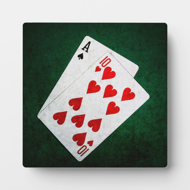 Blackjack 21 point - Ace, Ten Plaque (Front)