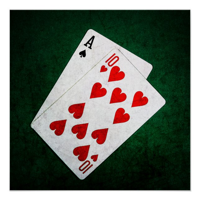 Blackjack 21 point - Ace, Ten Poster (Front)