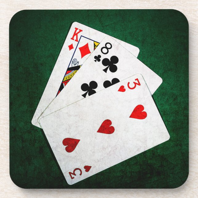 Blackjack 21 point - King, Eight, Three Coaster (Front)