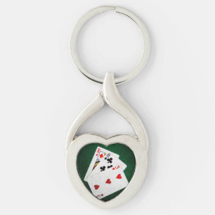 Blackjack 21 point - King, Eight, Three Keychain