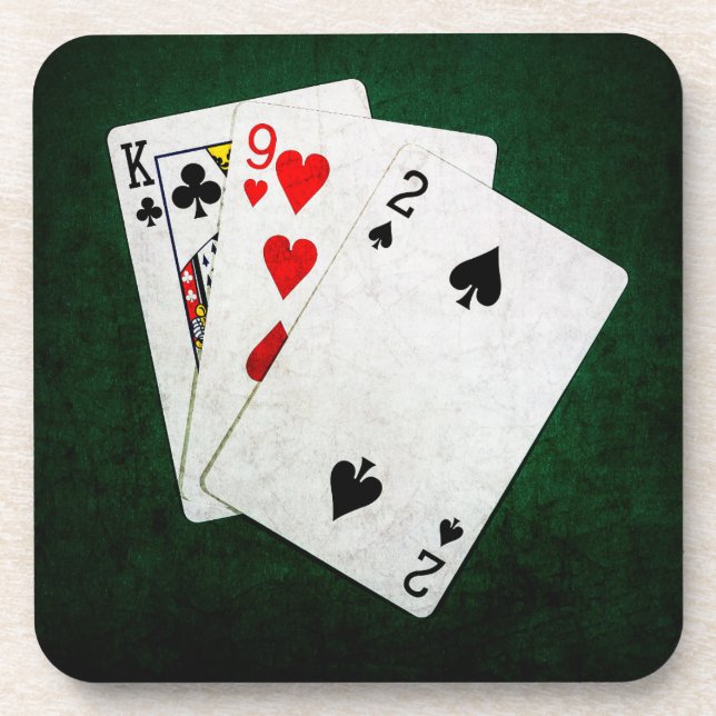 Blackjack 21 point - King, Nine, Two Coaster (Front)