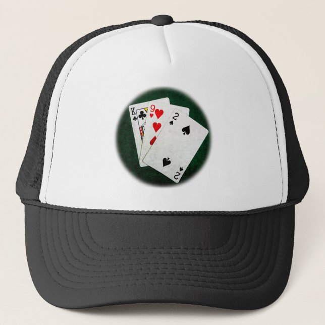 Blackjack 21 point - King, Nine, Two Trucker Hat (Front)