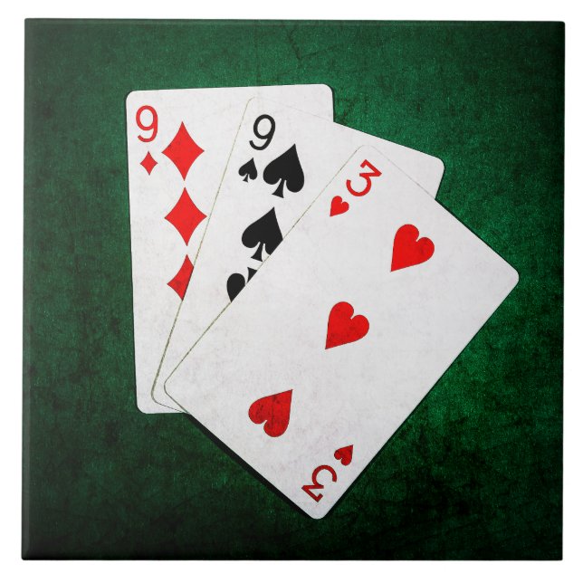 Blackjack 21 point - Nine, Nine, Three Tile (Front)