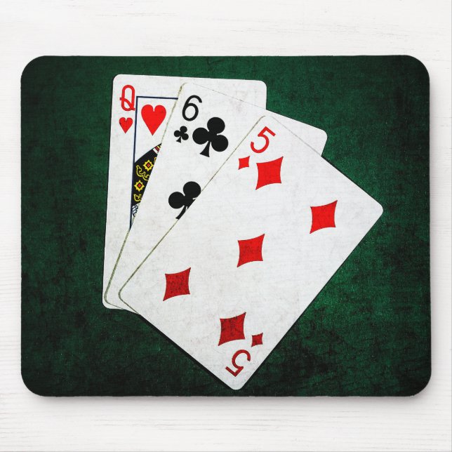 Blackjack 21 point - Queen, Six, Five Mouse Pad (Front)