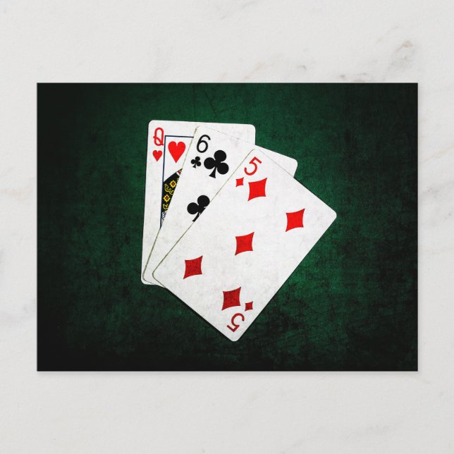 Blackjack 21 point - Queen, Six, Five Postcard (Front)