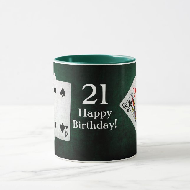 Blackjack 21 points Happy birthday Mug (Center)