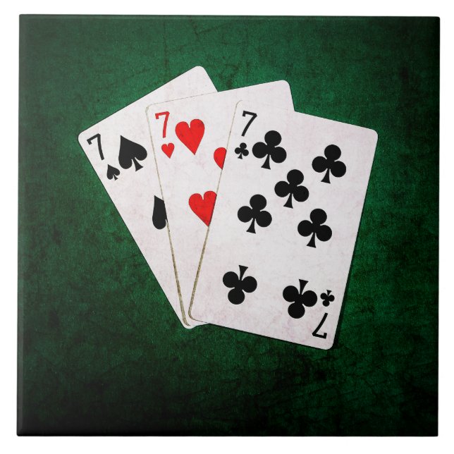 Blackjack 21 - Seven, Seven, Seven Tile (Front)