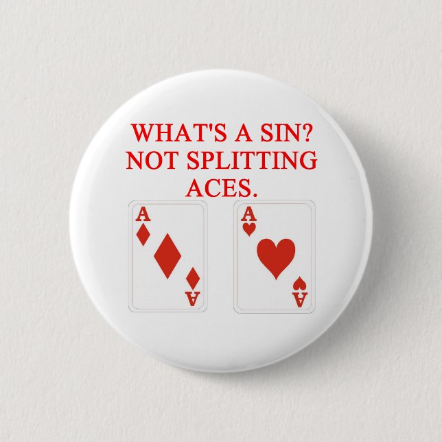 BLACKJACK 2 INCH ROUND BUTTON (Front)