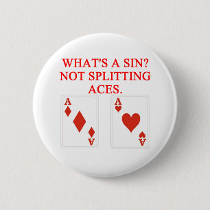 BLACKJACK 2 INCH ROUND BUTTON