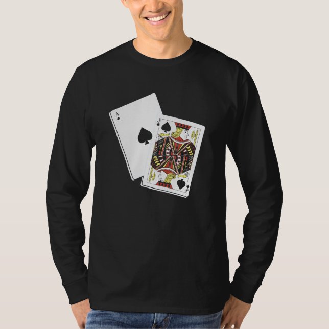 Blackjack Apparel Playing Card T-Shirt (Front)