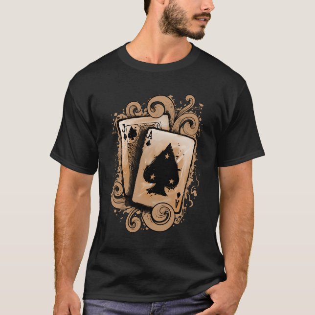 Blackjack Casino Gift Blackjack Player T-Shirt (Front)