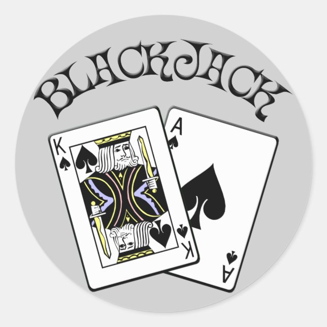 BLACKJACK CLASSIC ROUND STICKER (Front)