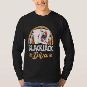 BLACKJACK DIVA Card Player Blackjack Casino Women T-Shirt