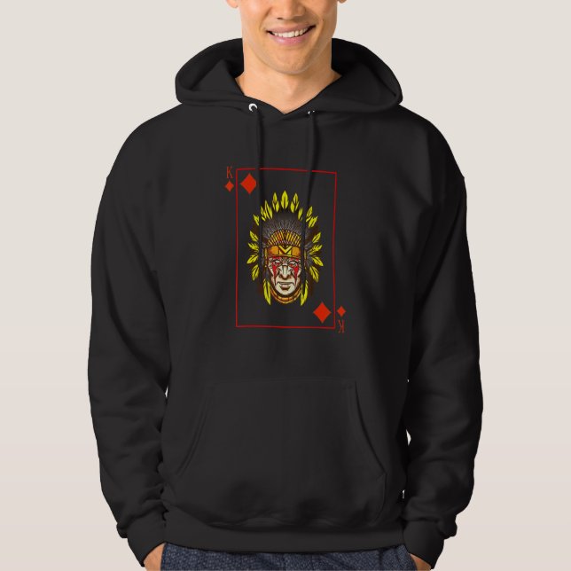 Blackjack King Of The Native American War Bonnet L Hoodie (Front)