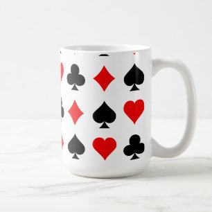 Blackjack / Poker Card Suits: Vector Art: Coffee Mug