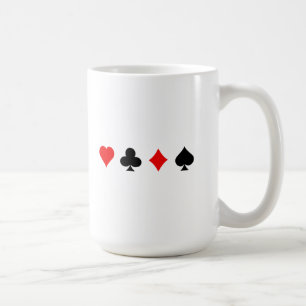 Blackjack / Poker Card Suits: Vector Art: Coffee Mug