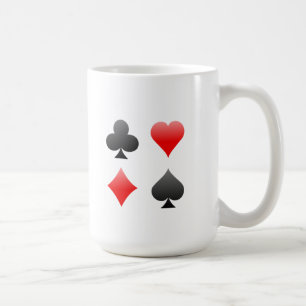 Blackjack / Poker Card Suits: Vector Art: Coffee Mug
