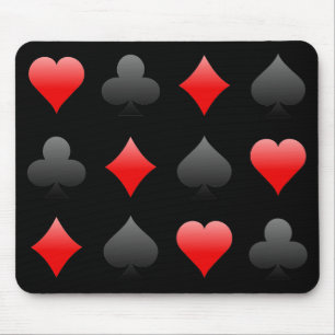 Blackjack / Poker Card Suits: Vector Art: Mousepad