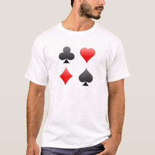 Blackjack / Poker Card Suits: Vector Art: T-Shirt