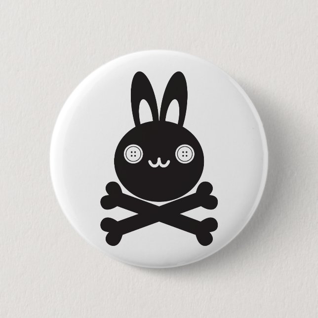 BlackJack(Rabbit) 2 Inch Round Button (Front)