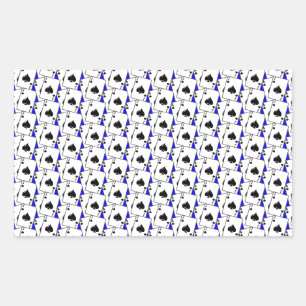 Blackjack Spades Blue Sticker