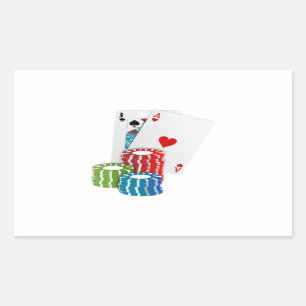 Blackjack with Poker Chips Sticker