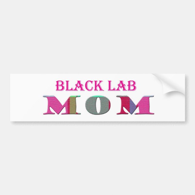 BlackLabMom Bumper Sticker (Front)
