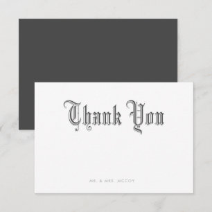 Blackletter Thank You Card