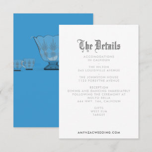 Blackletter Wedding Details Enclosure Card
