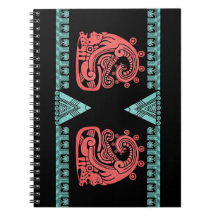 Blacklight Aztec Warrior Hieroglyph Notebook