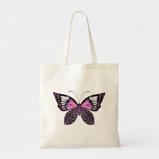 Blacklight Butterfly Tote Bag (Front)