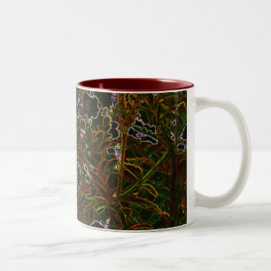 Blacklight Garden Two-Tone Coffee Mug