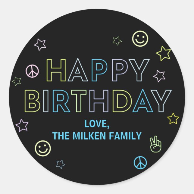 Blacklight Gift Stickers (Front)