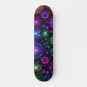 Blacklight Graffiti Pattern Skateboard