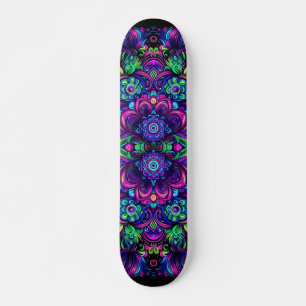 Blacklight Graffiti Pattern Skateboard