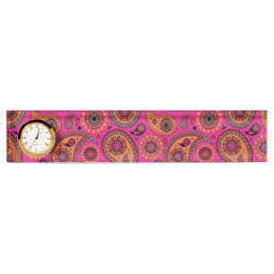 Blacklight Paisley Nameplate