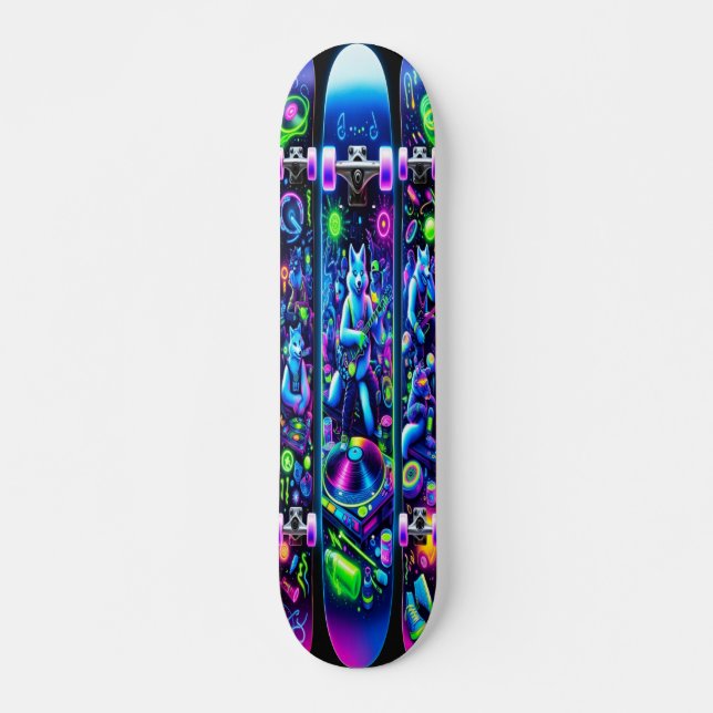  Blacklight Party Groove Skateboard (Front)
