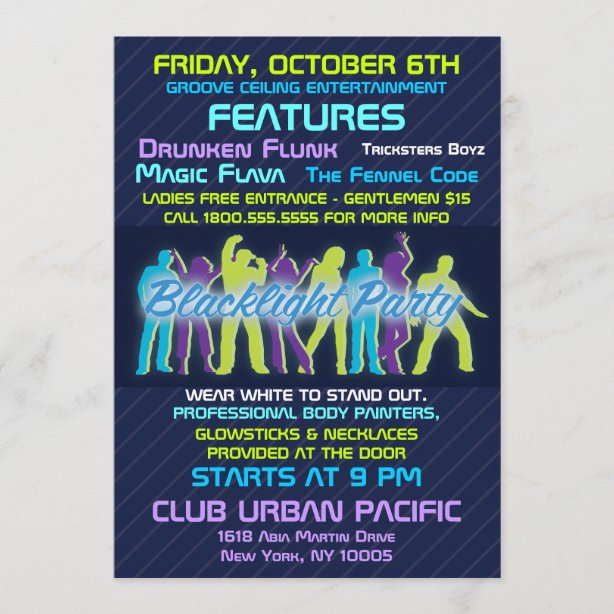 Rave Invitations Zazzle CA