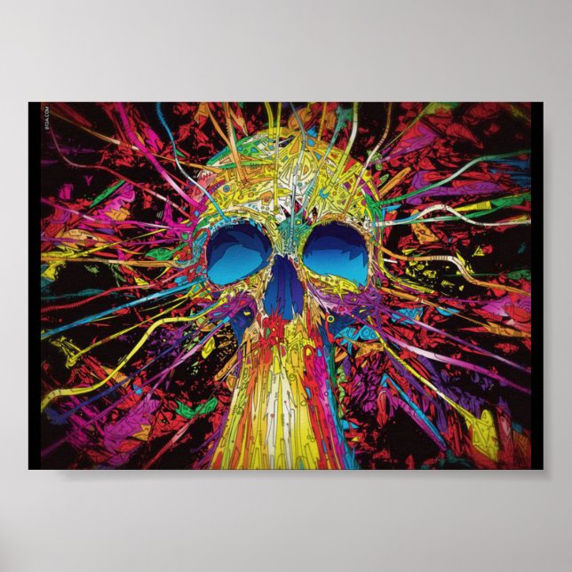 Blacklight poster skull (Front)