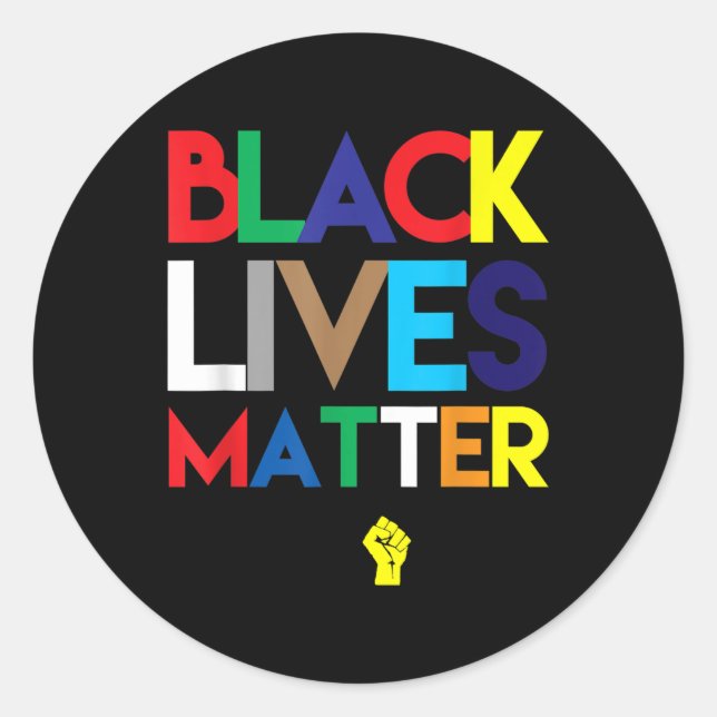 #blacklives  classic round sticker (Front)